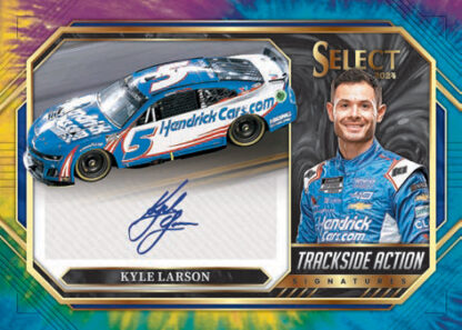 TRACKSIDE ACTION SIGNATURES TIE-DYE PRIZM, Kyle Larson