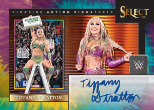 2024 Panini WWE Select Tiffany Stratton Ringside Action Signatures Tie Dye Prizms Card – 2024 Panini Select WWE