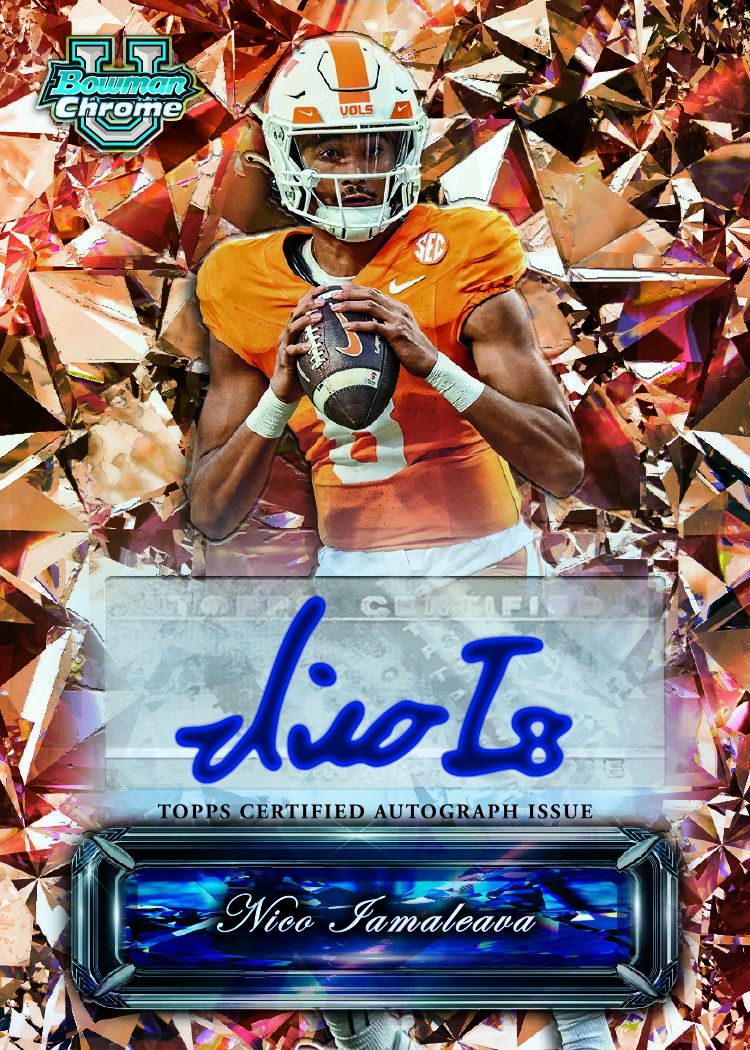 2024 Bowman Chrome University Sapphire Football Dual Case (20 Box