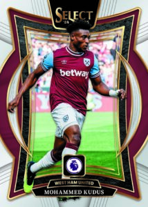 2024 25 Panini Select Premier League Trading Card Box Base Mohammed Kudus Card – 2024-25 Panini Select Premier League Soccer