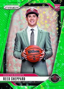 2024-25 Prizm Fast Break Basketball Reed Sheppard Neon Green Rookie Card