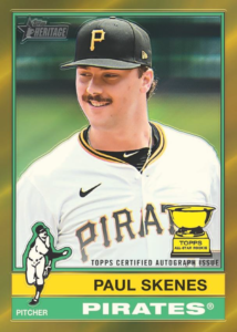 2025 Topps Heritage Baseball – 2025 Topps Heritage Baseball Paul Skenes Chrome Variation Gold Parallel (Baseball)