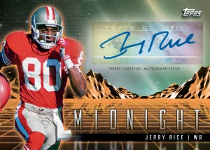 2024 Topps Midnight Football Autograph Jerry Rice Card – 2024 Topps Midnight Football