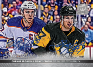 Connor McDavid Sidney Crosby Signature Rendition Combos Card – 2023-24 Upper Deck The Cup Hockey
