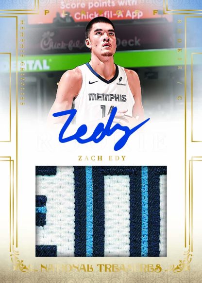 2024 25 National Treasures Basketball Autograph Relic Zach Edey Card – 2024-25 National Treasures Basketball