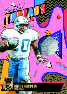 2025 Donruss Elite Football Relic Throwback Threads Barry Sanders Card – 2025 Donruss Elite Football