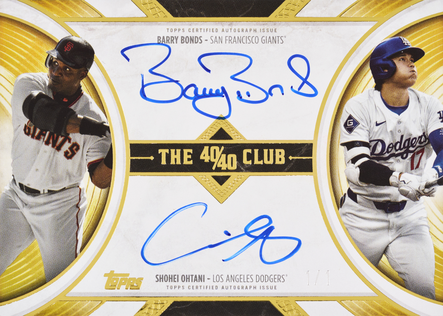 Barry Bonds Shohei Ohtani 40 40 Club Dual Auto Card – 2025 Topps Sterling Baseball