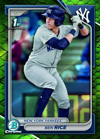 Ben Rice Prospect Chrome Green Reptilian Card – 2024 Bowman Chrome Baseball
