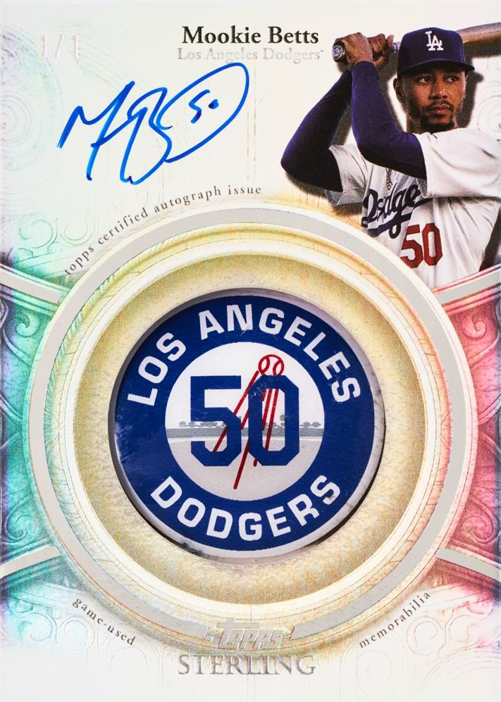 Mookie Betts Autographed Bat Knob Card – 2025 Topps Sterling Baseball