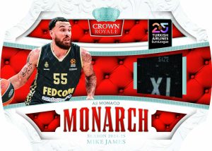 2024 25 Panini Crown Royale Turkish Airlines EuroLeague Trading Card Box Relic Mike James Card – 2024-25 Panini Crown Royale Turkish Airlines EuroLeague Trading Card Box