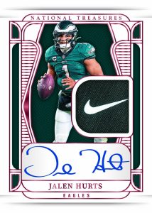 2024 Panini National Treasures NFL Trading Card Box Autograph Relic Jalen Hurts Card – 2024 Panini National Treasures NFL Trading Card Box