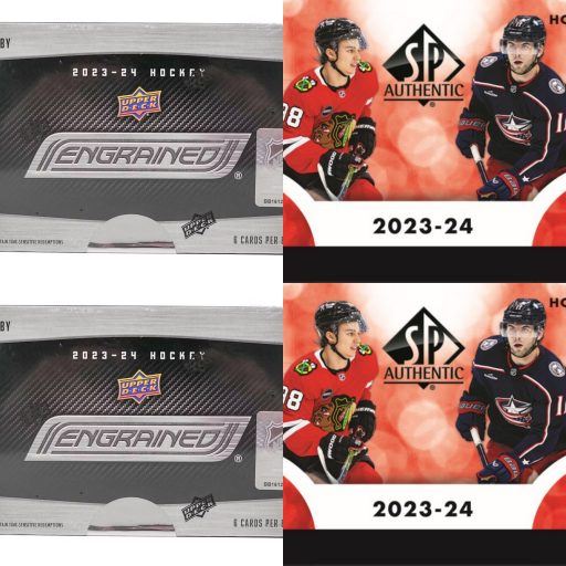 Hockey Mixers48 Card – 2023-24 Upper Deck Engrained SP Authentic 4 Box Hockey Mixer #1 Teams