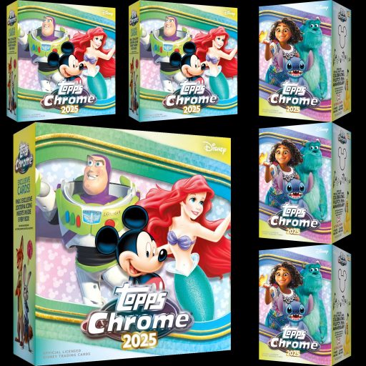 Hockey Mixers56 Card – 2025 Topps Chrome Disney Mega Value 6 Box Mixer #1 Drafted Teams