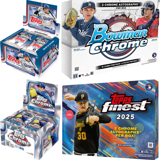 Baseball Mixers4 Card – 2025 Topps Bowman Finest Chrome Series 2 Quad Case Mixer #1 20 Spot Drafted Teams
