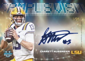 Garrett Nussmeier Campus Visit Autograph - 2025 Bowman University Chrome Football