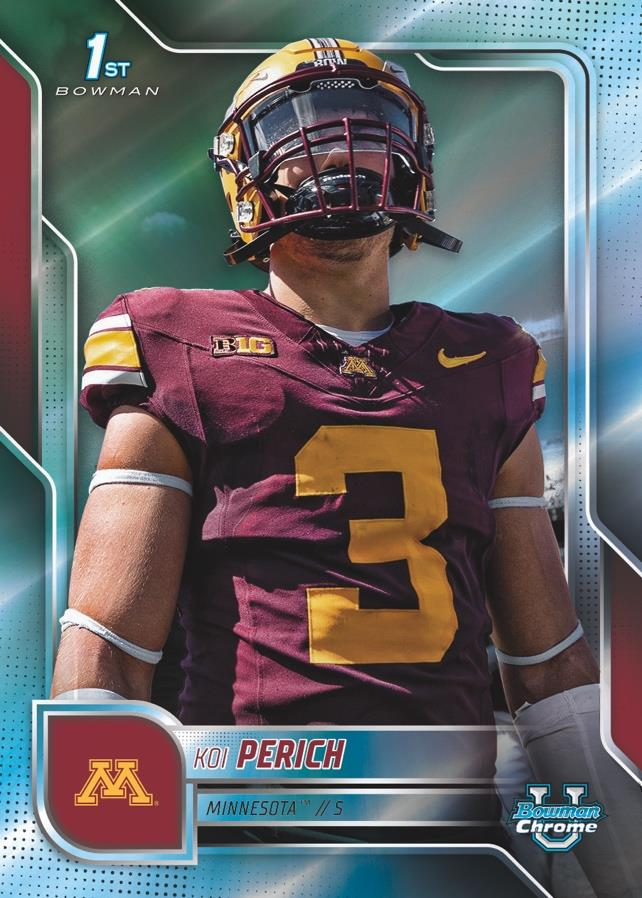 Koi Perich Prospect Short Print Image Variation - 2025 Bowman University Chrome Football
