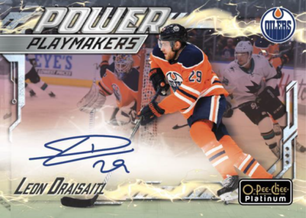 Leon Draisaitl Power Playmakers auto Card – 2024-25 Upper Deck OPC Platinum Hockey
