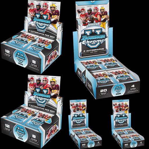 Hockey Mixers68 Card – 2025 Bowman Chrome University Football 5 Box Mixer #1 Teams