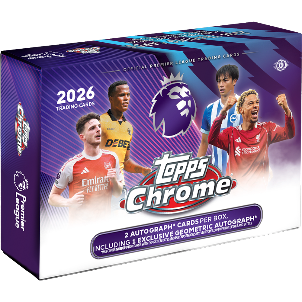 2026 Topps Premier League Chrome Soccer Breaker Delight Box Card –