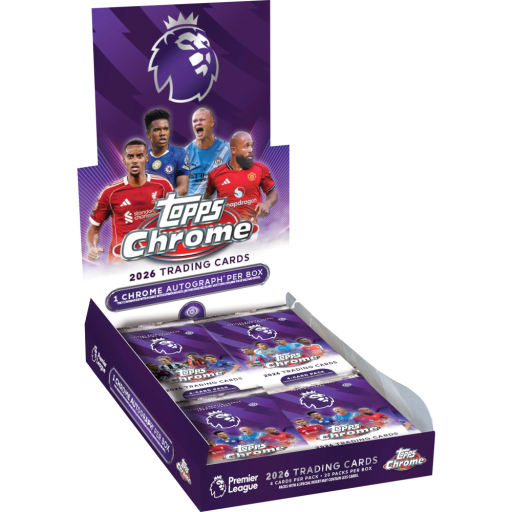 2026 Topps Premier League Chrome Soccer Hobby BOX Card –