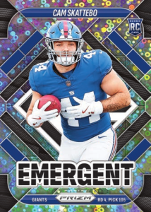 Cam Skattebo Emergent Prizms No Huddle - 2025 Panini Prizm Football