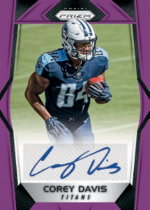 Corey Davis Purple Autograph - 2017 Panini Prizm Football