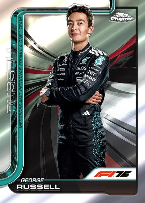 George Russell Base - 2025 Topps Chrome Formula 1 Racing