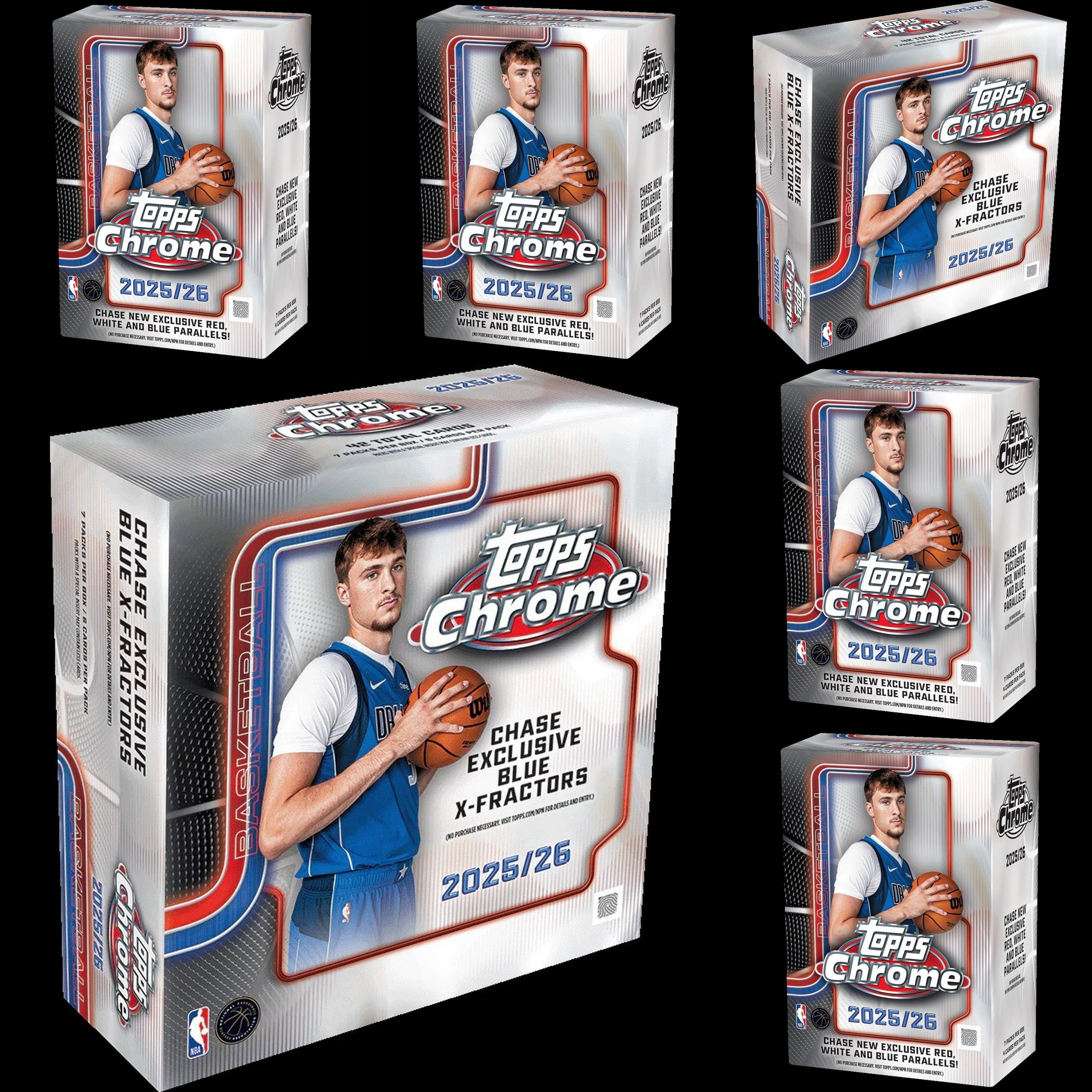 Hockey Mixers73 Card – 2025-26 Topps Chrome Value Mega 7 Box Basketball Mixer #1 Random Teams