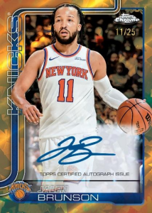 Jalen Bruson Kevin Certified Autograph Issue Rookies Sapphire Gold - 2025-26 Topps Chrome Basketball Sapphire