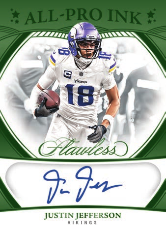 Justin Jefferson All-Pro Ink Emerald - 2025 Panini Flawless Football