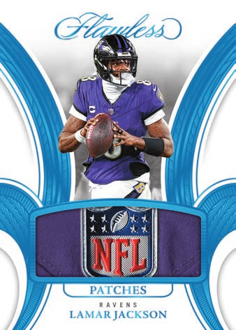 Lamar Jackson Patches Platinum - 2025 Panini Flawless Football