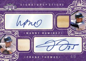 Manny Ramirez Frank Thomas Signature Sticks 2 - 2025 Leaf Lumber Baseball
