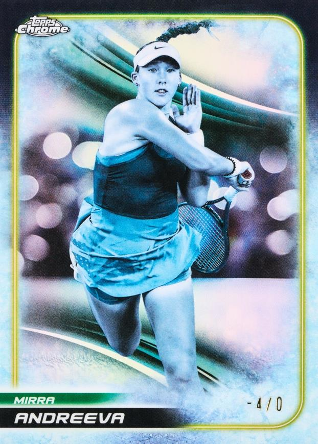 Mirra Andreeva Frozenfractor - 2025 Topps Chrome Tennis
