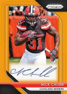 Nick Chubb Rookie Autograph Gold - 2018 Panini Prizm Football