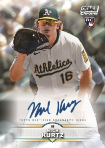 Nick Kurtz Base Chrome Autograph Variation - 2025 Topps Stadium Club Baseball