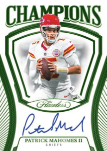 Patrick Mahomes II Champions Signatures Emerald - 2025 Panini Flawless Football
