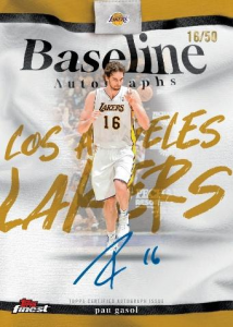 Pau Gasol Baseline Autograph - 2025-26 Topps Finest Basketball