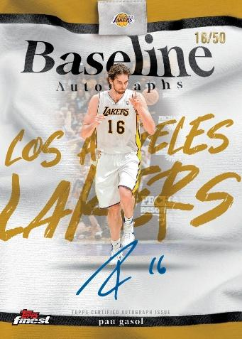 Pau Gasol Baseline Autograph - 2025-26 Topps Finest Basketball