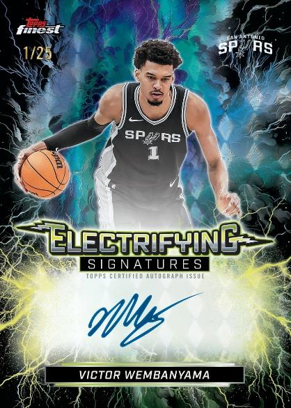 Victor Wembanyama Electrifying Signatures - 2025-26 Topps Finest Basketball