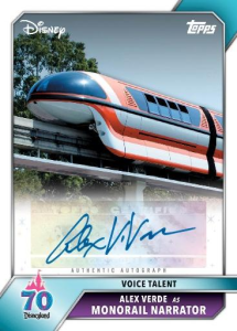 Alex Verde Monorail Narrator Autograph - 2025 Topps Disneyland 70th Anniversary