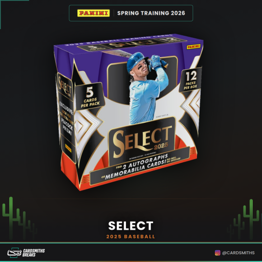 CSB Select 2025 Thumbnail Card – 2025 Panini Select Baseball 6 Box Half Case Break #6 Teams | LIVE from Panini Spring Training