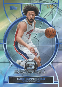 Cade Cunningham Base Blue - 2025-26 Topps Three Basketball