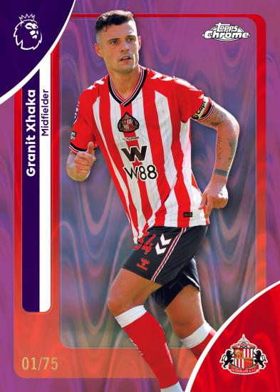 Granit Xhaka Purple Raywave - 2026 Topps Chrome Premier League Soccer
