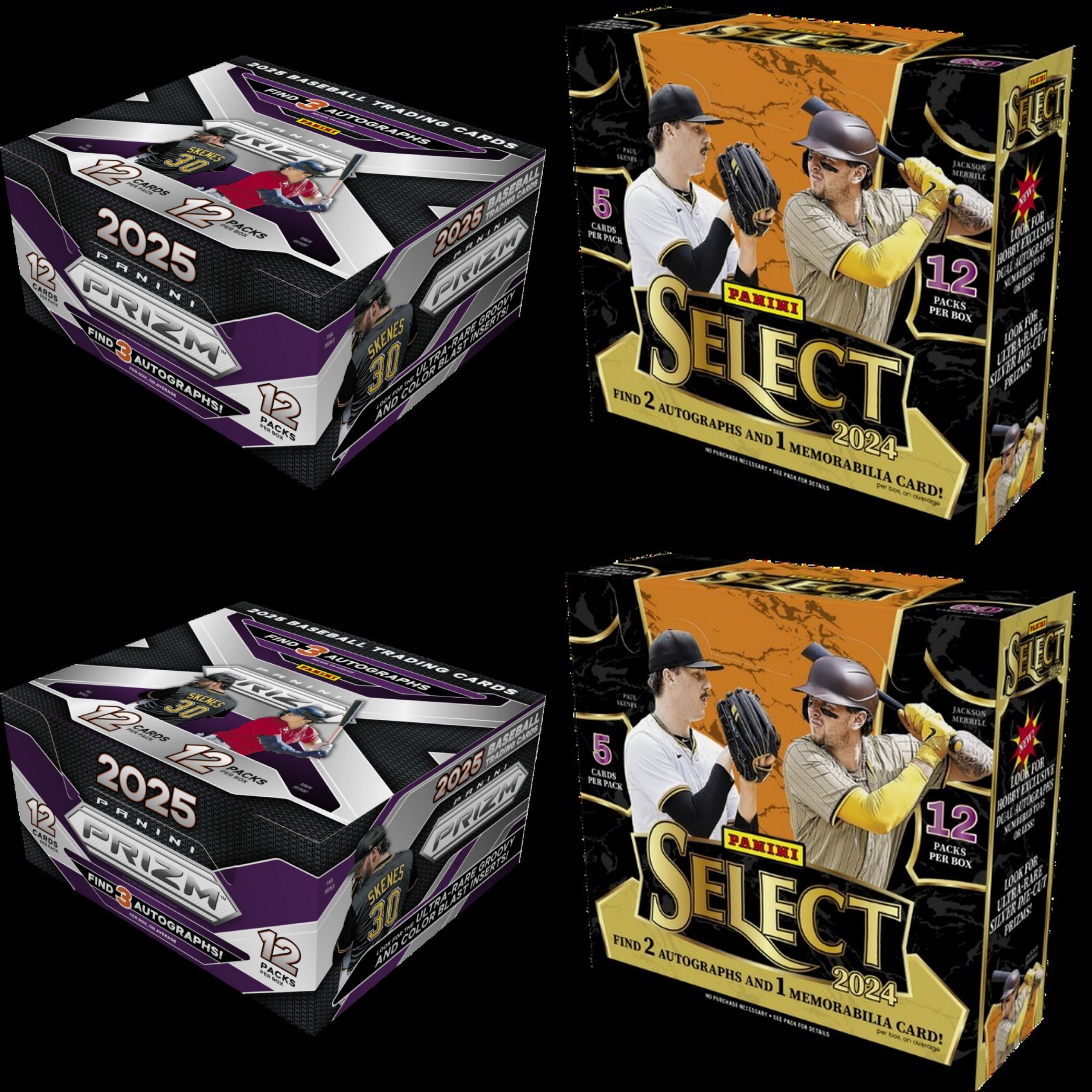 2025 Panini Prizm Select Quad Box Baseball Mixer #1 Random Teams