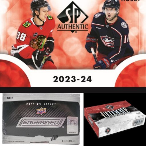 Hockey Mixers78 Card – 2023-25 Upper Deck Ultimate SP Authentic Hockey 3 Box Mixer #1 Random Teams
