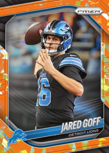 Jared Goff Base Prizm Orange Ice - 2025 Panini Prizm Football