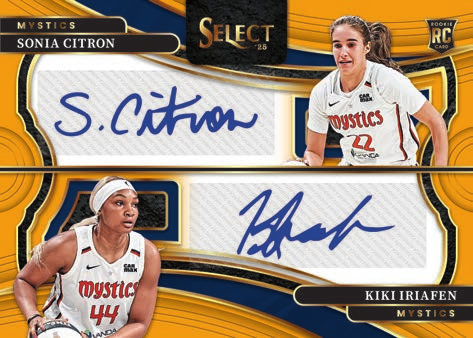 Kiki Iriafen Sonia Citron Select Pairings Signatures Gold - 2025 Panini Select WNBA Basketball