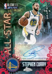 Stephen Curry All Star Signatures Red Refractor - 2025-26 Topps Chrome Cactus Jack Basketball