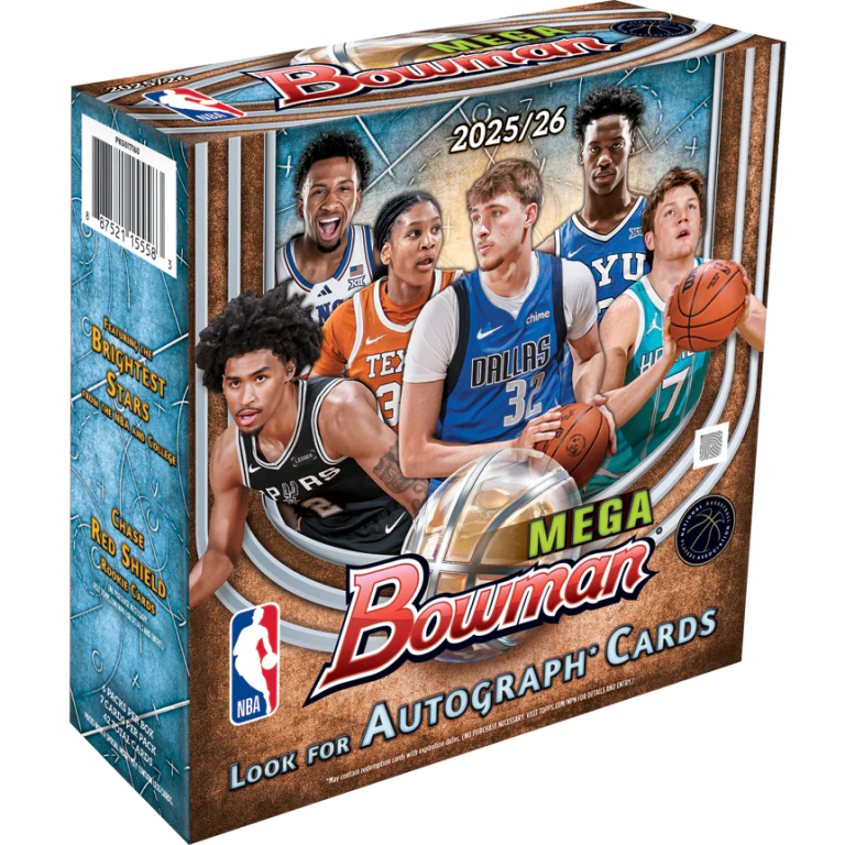 Bowman Basketball 2025-26 – Caja De Valor Con 6 Paquetes Y 4 Insertos, Tarjetas De Novatos Y Estrellas De La NBA, Coleccionable Oficial