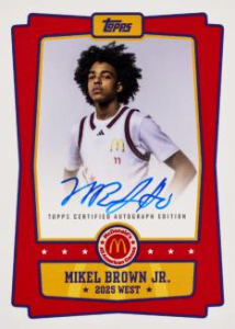 AJ Dybansta Event Autographs - 2025 Topps Chrome McDonald’s All-American Basketball